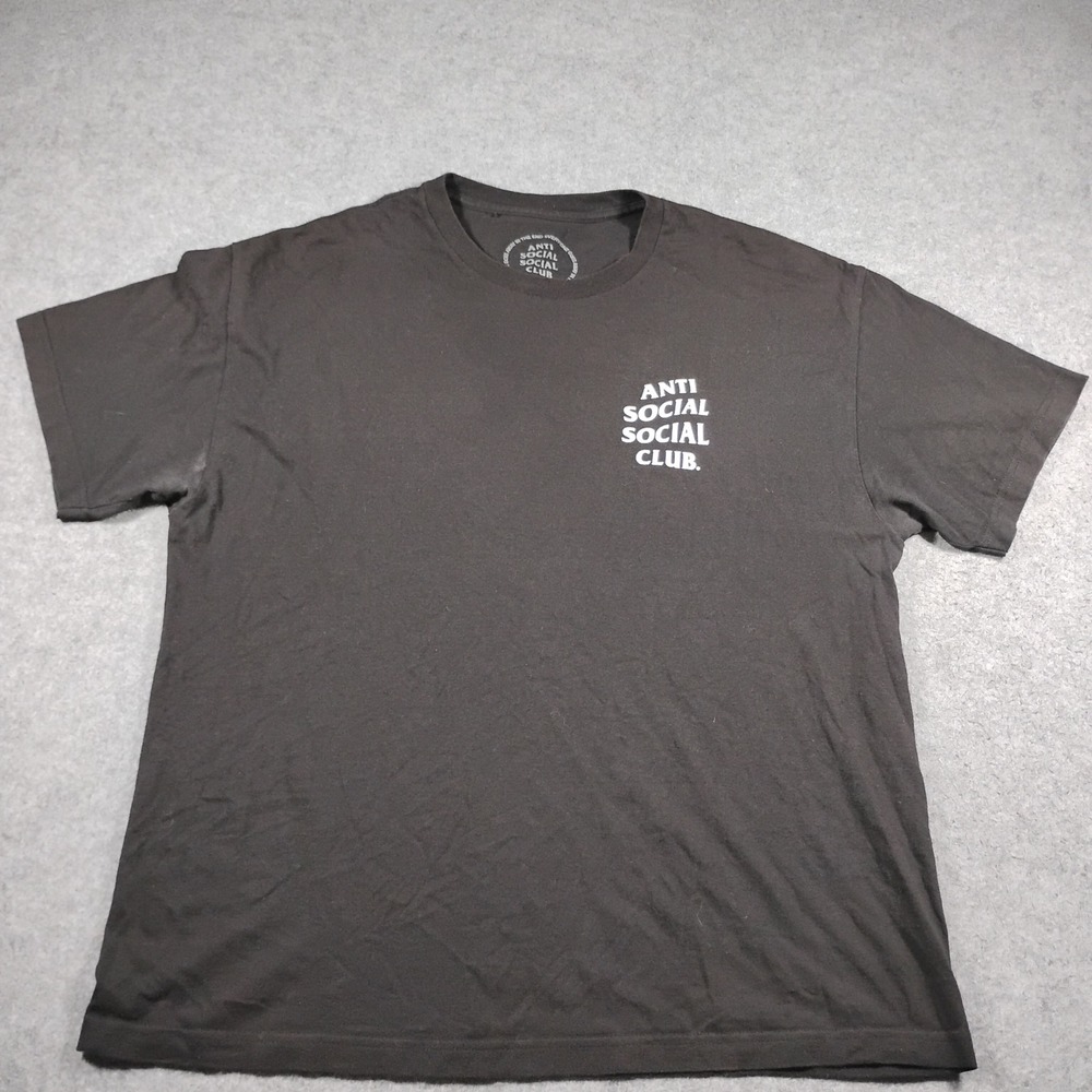 Anti Social Social Club Men's Black Logo Short Sleeve Graphic T-Shirt Size XL